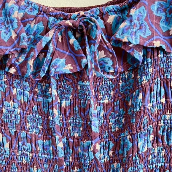 Free People Oasis Printed Midi Dress French Chocolate Combo NWT - Picture 10 of 16